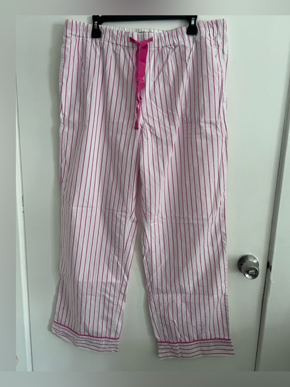 J. Crew White Pajama Set with Pink Stripes - Picture 10 of 10